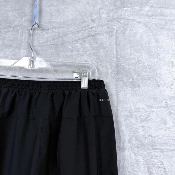 Nike Dri-Fit Black Track Pants Men Size M Lightweight Zip Hem Athletic Running - Picture 10 of 11